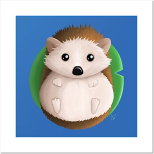 Hedgehog on a Lilypad Posters and Art